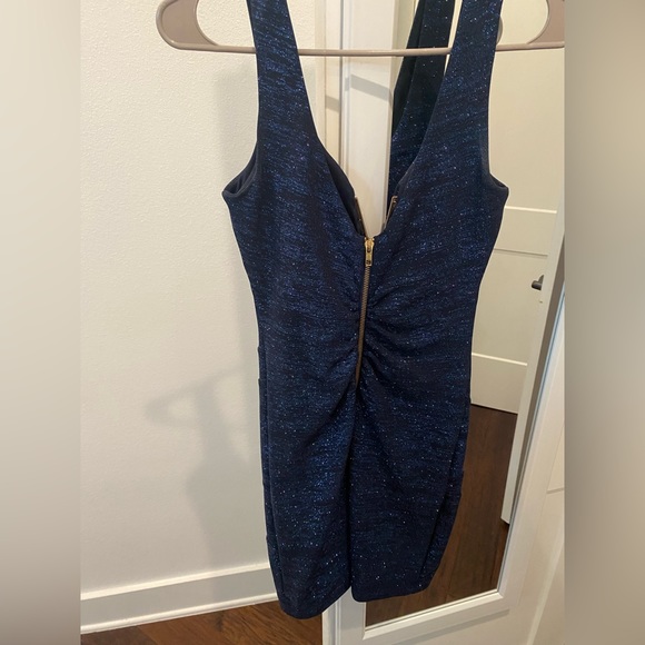 Blue shimmery formal mini dress - Picture 5 of 5